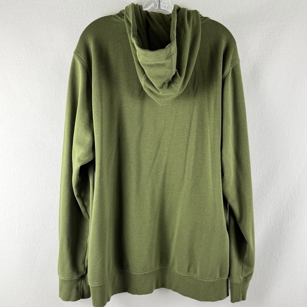 YETI Mens French Terry Hoodie Sz XXL Olive‎ Green Leather Accents Outdoor Nature - Picture 8 of 10